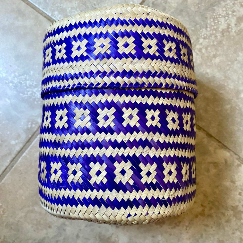 🆕 Handmade Palm Leaf Lidded Basket